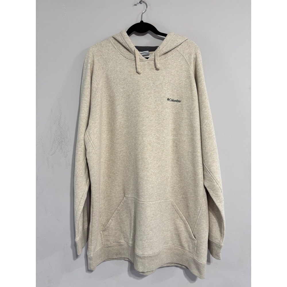 Columbia Mens Oatmeal Heather Pullover Hoodie Kangaroo Pocket 3XT Tall